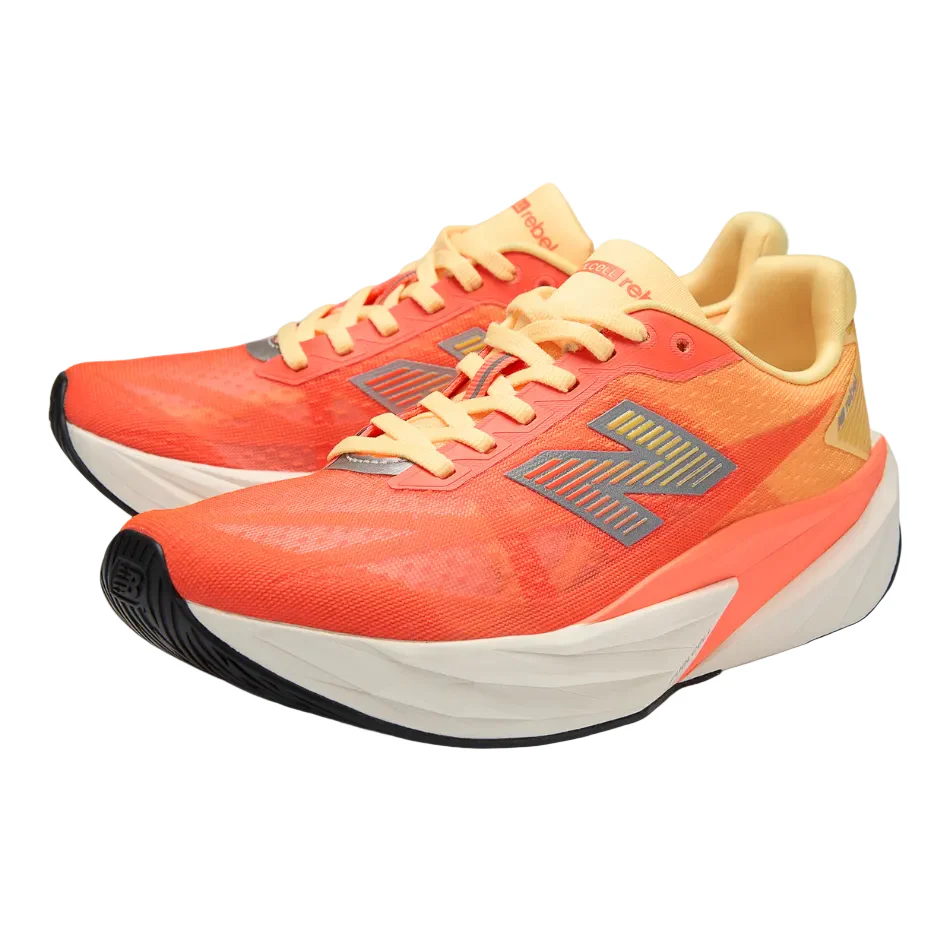 New Balance Women's FuelCell Rebel v5 Running Shoes in Tangerine Heat SS26 - Image 3