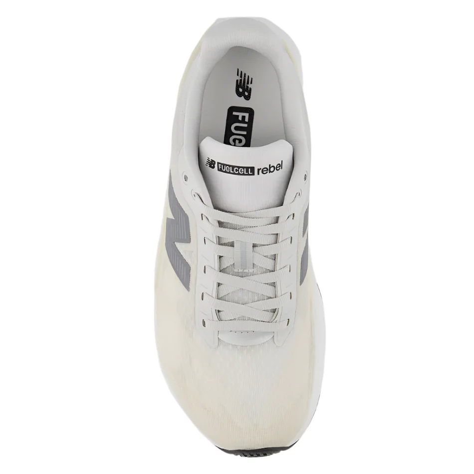 New Balance Women's Fuelcell Rebel v5 Running Shoes in Linen/Grey Matter/White AW25 - Image 2