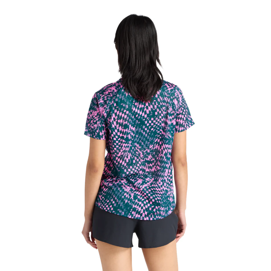 New Balance Women's London Edition Athletics Print T Shirt in Pink Heat SS26 - Image 2