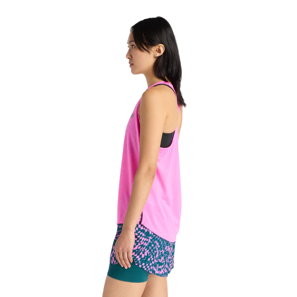 New Balance Women's London Edition Athletics Singlet in Pink Heat SS26 - Image 2