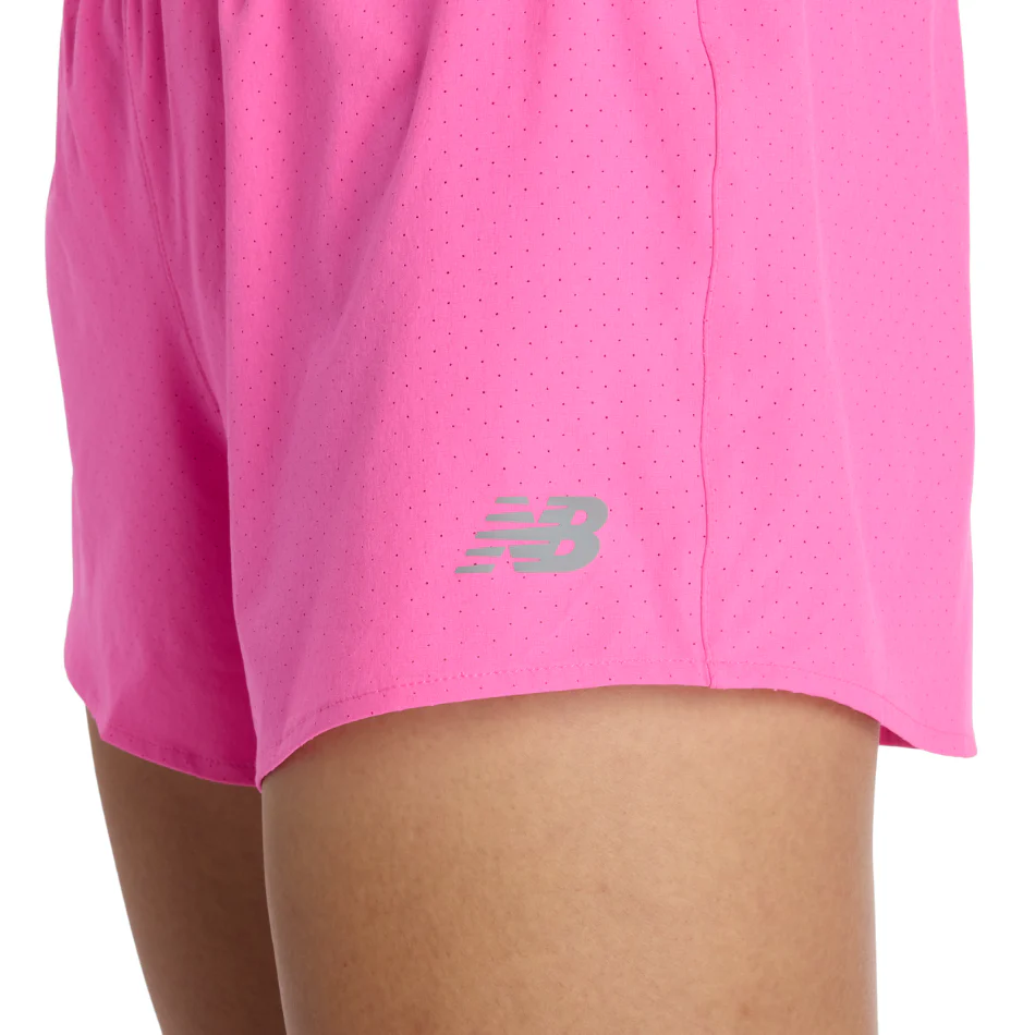 New Balance Women's RC Short 3" in Pink Heat SS26 - Image 5