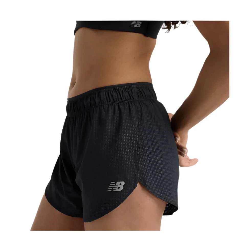 New Balance Women's RC Ultralight 3" Split Short in Black SS25 - Image 3