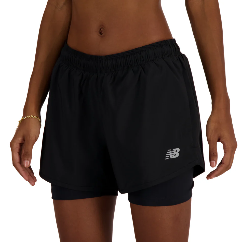 New Balance Women's Sport Essentials 2 in 1 Short 3" in Black SS26 - Image 5