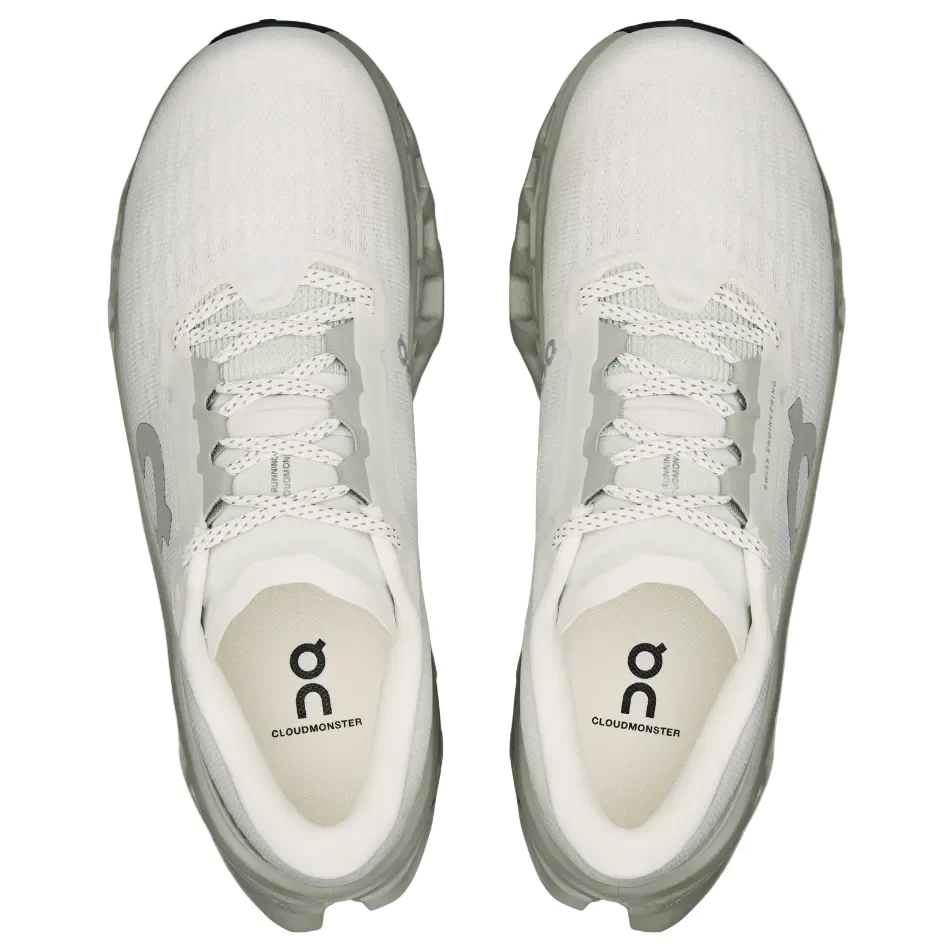 On Women's Cloudmonster 3 Running Shoes in Ivory/Tin SS26 - Image 5