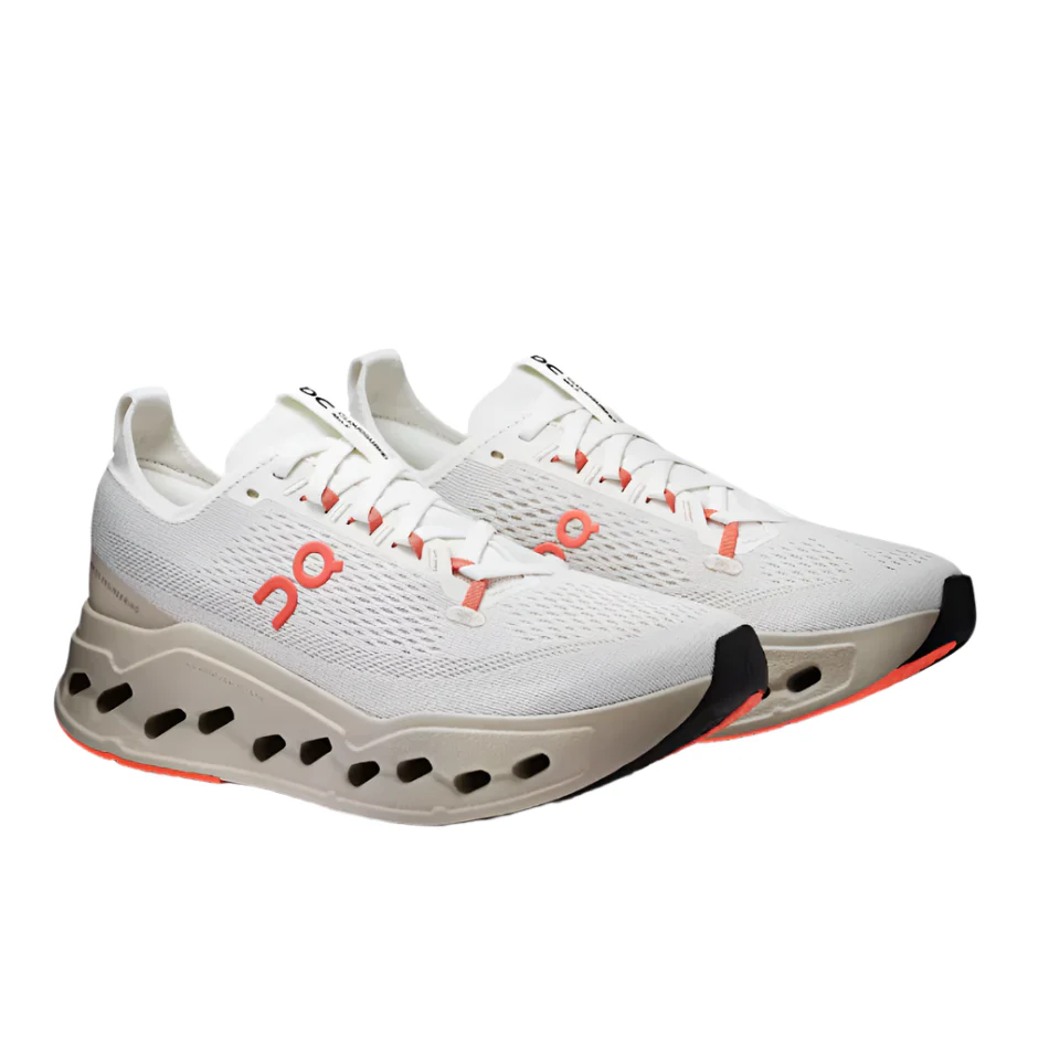On Women's Cloudsurfer Max Running Shoes in Ivory/Salmon AW25 - Image 5