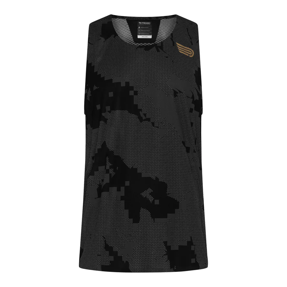 Pressio Men's Elite Singlet in Camo Black