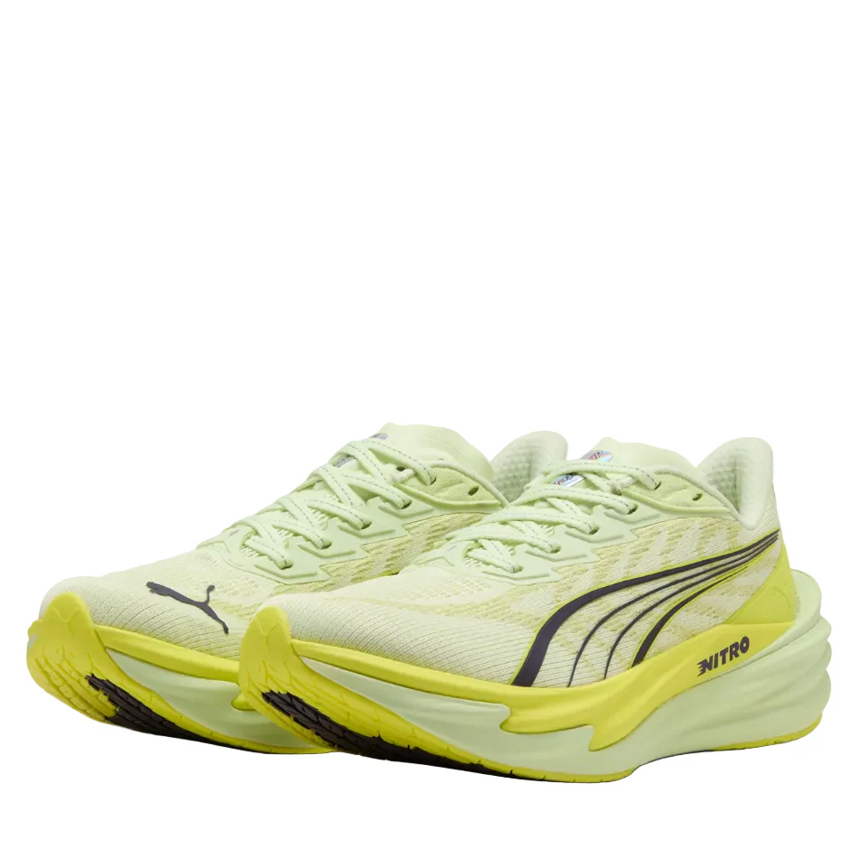 Puma Men's Deviate NITRO 4 Running Shoes in Apple Spritz/Lux Lime SS26 - Image 3