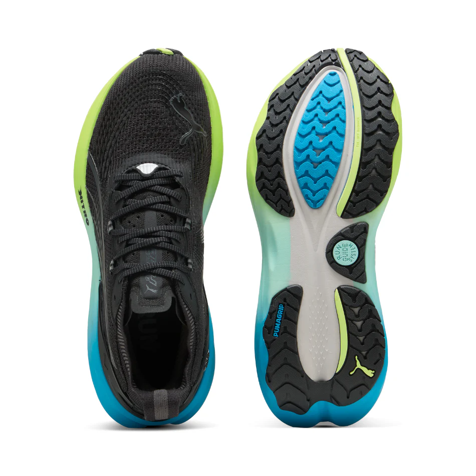 PUMA Men's Foreverrun NITRO 2 Running Shoes in PUMA Black/Fizzy Light/Speed Blue AW25 - Image 2