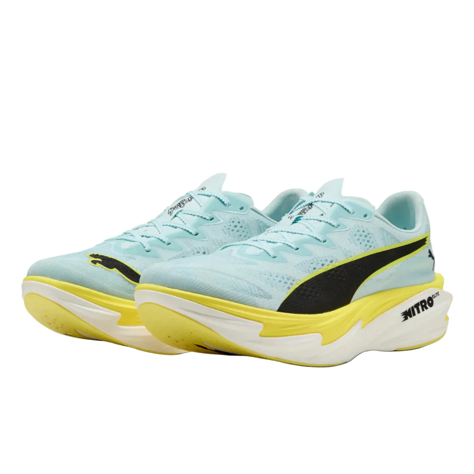 Puma Men's Deviate NITRO Elite 4 Running Shoes in Fresh Water/Lemon Crush SS26 - Image 3