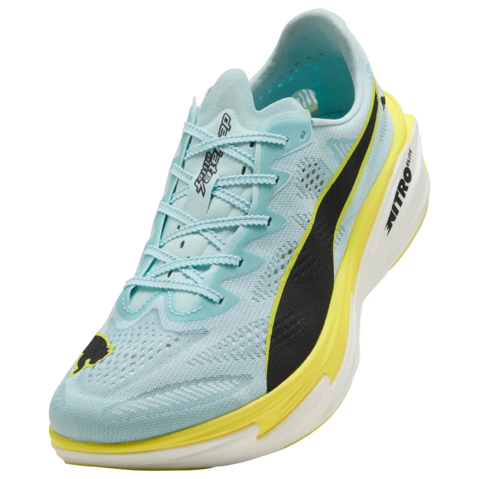 Puma Men's Deviate NITRO Elite 4 Running Shoes in Fresh Water/Lemon Crush SS26 - Image 4