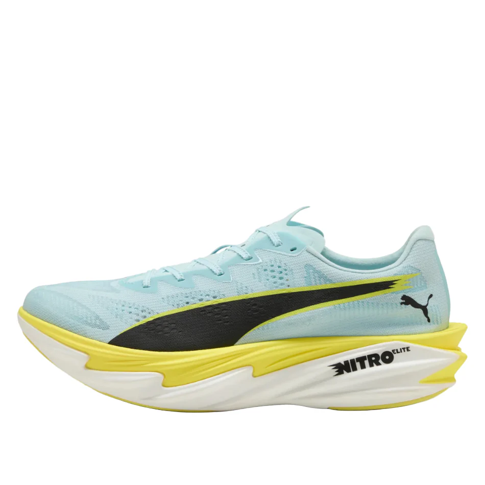 Puma Men's Deviate NITRO Elite 4 Running Shoes in Fresh Water/Lemon Crush SS26 - Image 5