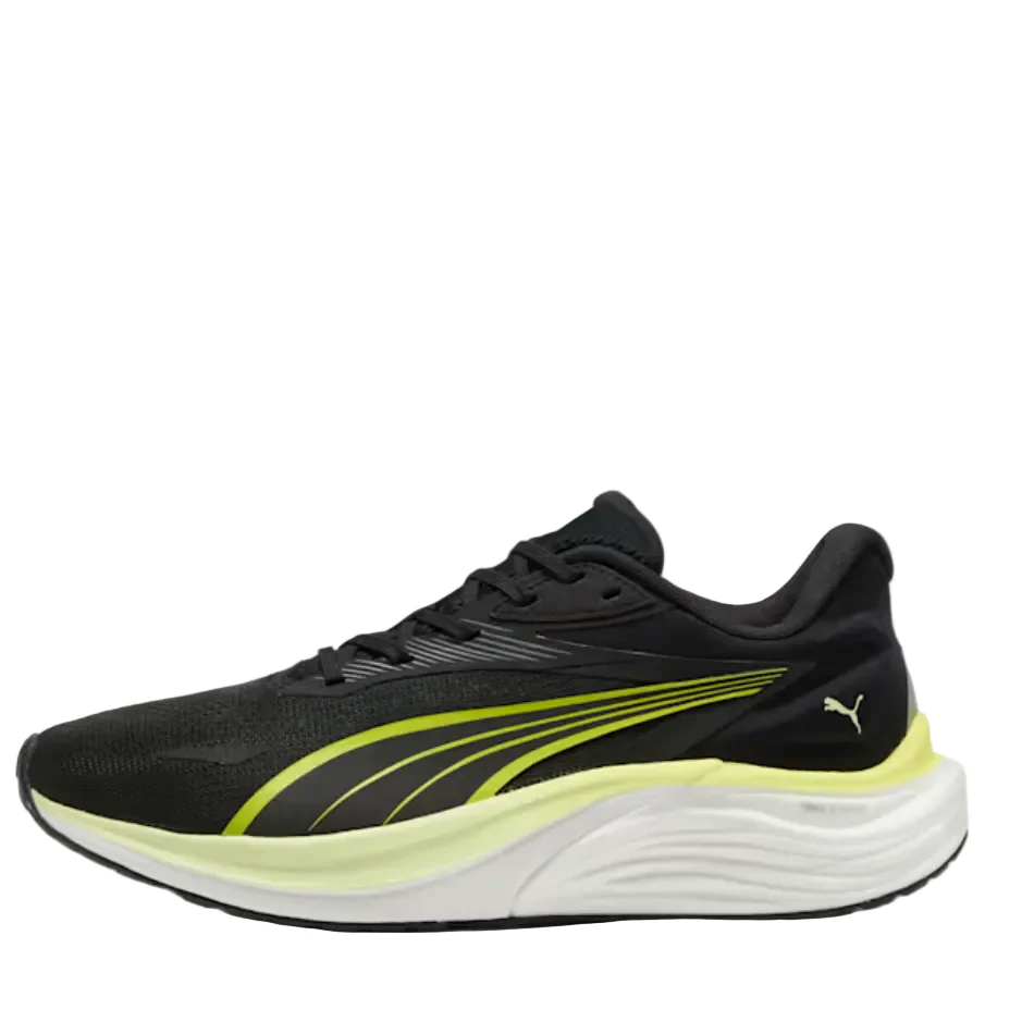 PUMA Unisex Junior Electrify NITRO 4 Running Shoes in Black/Lime SS26 - Image 2