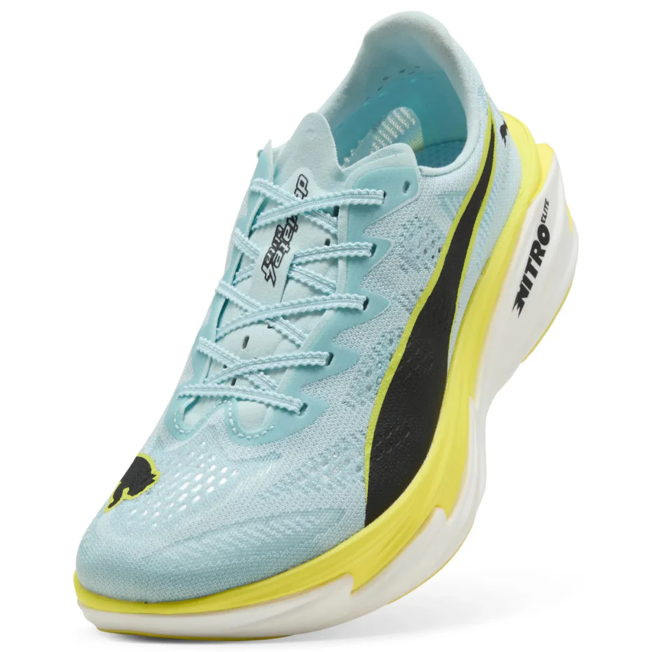 PUMA Women's Deviate NITRO Elite 4 Running Shoes in Fresh Water/Lemon Crush SS26 - Image 2