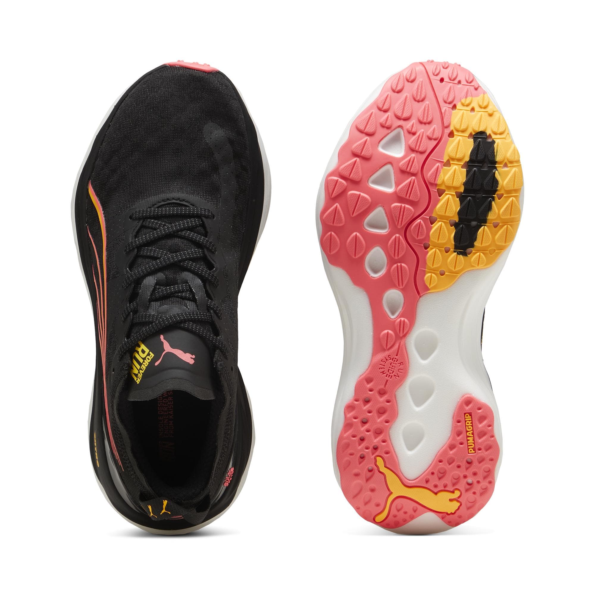 Puma Women's ForeverRun NITRO in Black-Sun Stream-Sunset Glow AW24 - Image 3