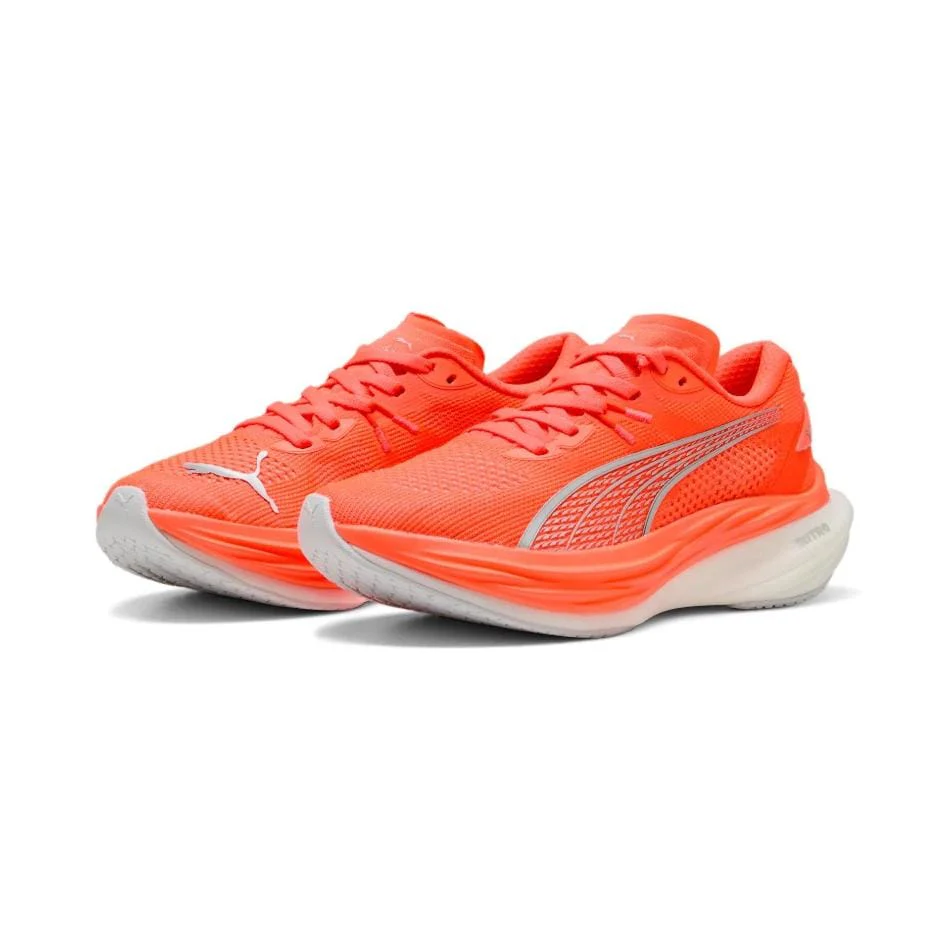 Puma Women's Deviate NITRO 3 Running Shoes in Glowing Red/Puma Silver SS25 - Image 3