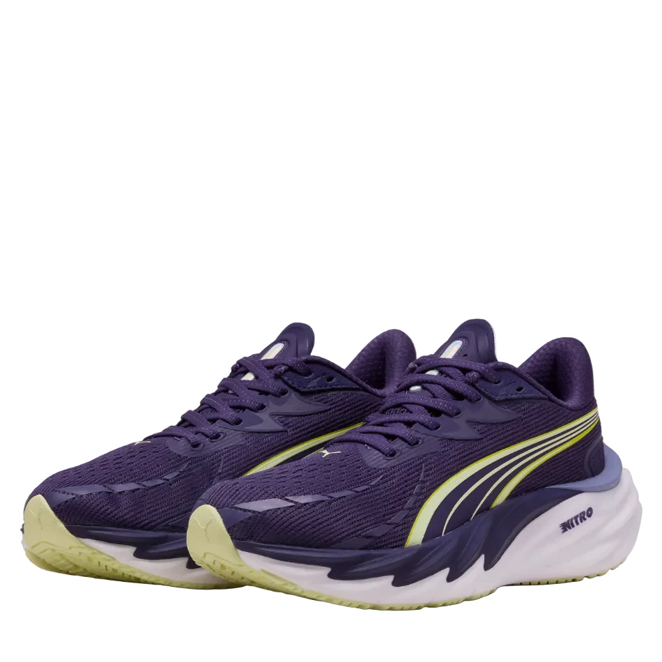 PUMA Women's Velocity NITRO 4 Running Shoes in Deep Plum/Apple Spritz SS26 - Image 3