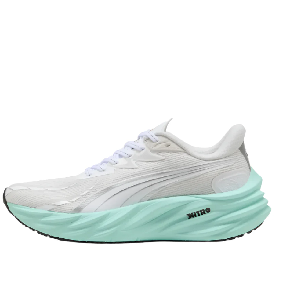 PUMA Women's Velocity NITRO 4 Running Shoes in PUMA White/Mint Melt AW25 - Image 4