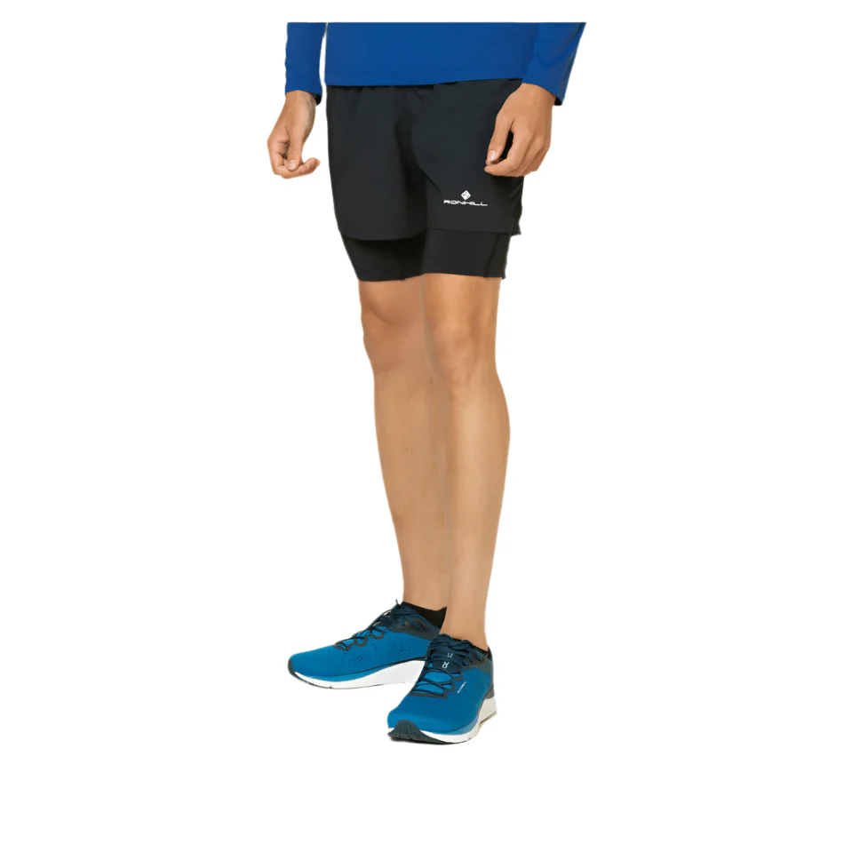 Ronhill Men's Core Twin Short in All Black SS26