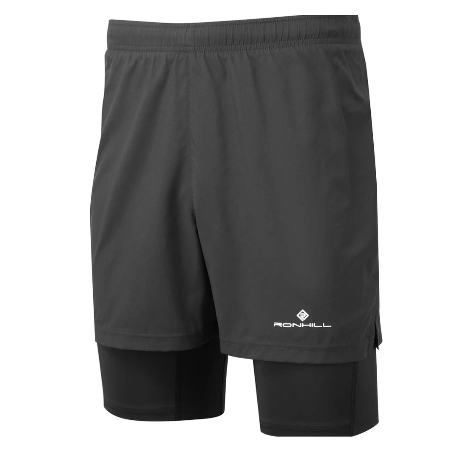 Ronhill Men's Core Twin Short in All Black SS26 - Image 3