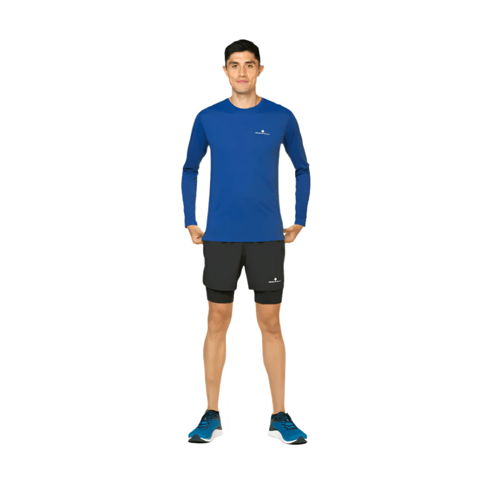 Ronhill Men's Core Twin Short in All Black SS26 - Image 6