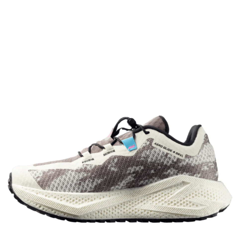 Salomon Men's Aero Glide 4 GRVL Running Shoes in Vanilla Ice/Black/Iron SS26 - Image 3