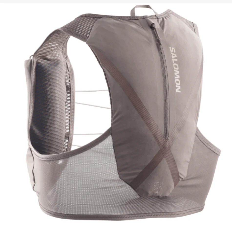 Salomon Unisex GRVL Skin 4 Running Vest in Iron/Silver Cloud SS26 - Image 2