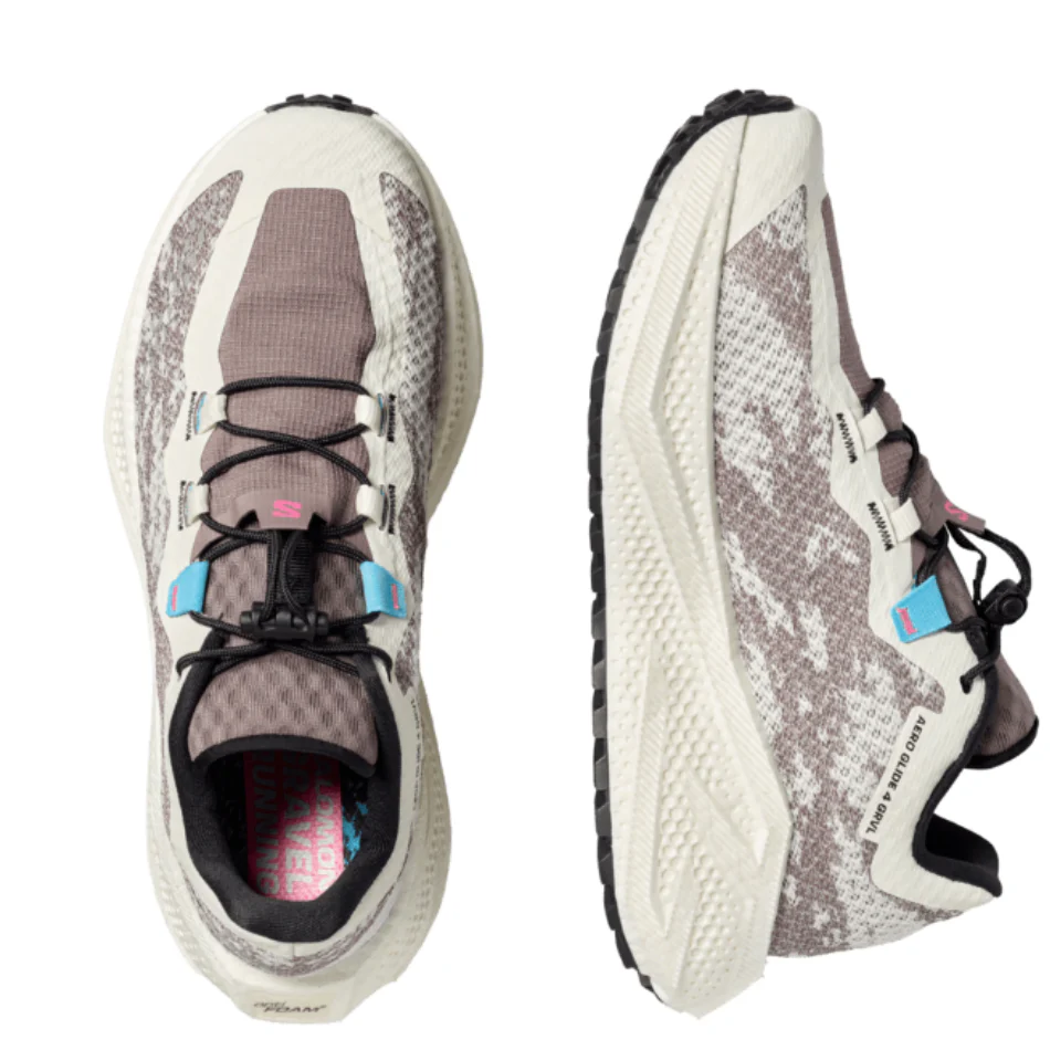 Salomon Women's Aero Glide 4 GRVL Running Shoes in Vanilla Ice/Black SS26 - Image 2