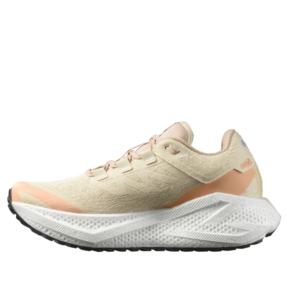 Salomon Women's Aeroglide 3 GRVL Running Shoes in Shortbread/White/Fusion Coral SS25 - Image 4