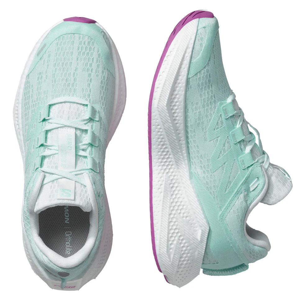 Salomon Women's Aeroglide 3 Running Shoes in Bay/White/Willowherb SS25 - Image 2