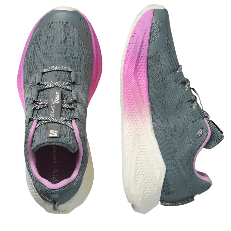 Salomon Women's Aeroglide 3 Running Shoes in Sedona Sage/Vanilla Ice/Cyclamen AW25 - Image 2