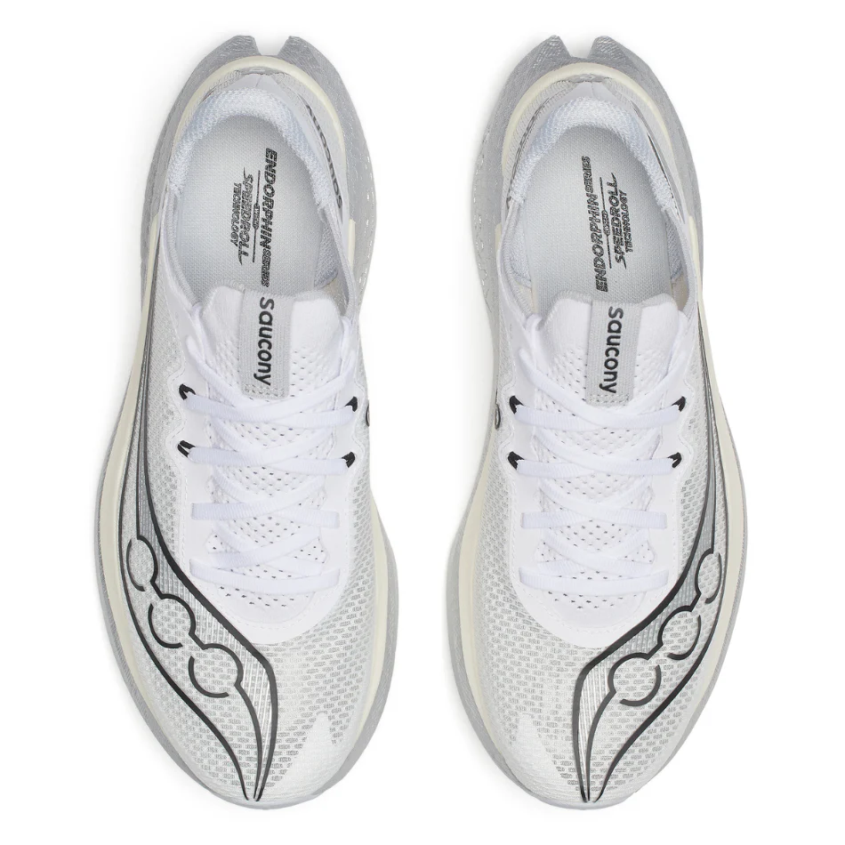 Saucony Men's Endorphin Pro 5 Running Shoes in White/Black SS26 - Image 2