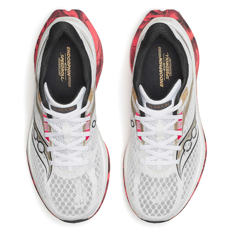 Saucony Men's London Endorphin Speed 5 Running Shoes in White/Black SS26 - Image 2