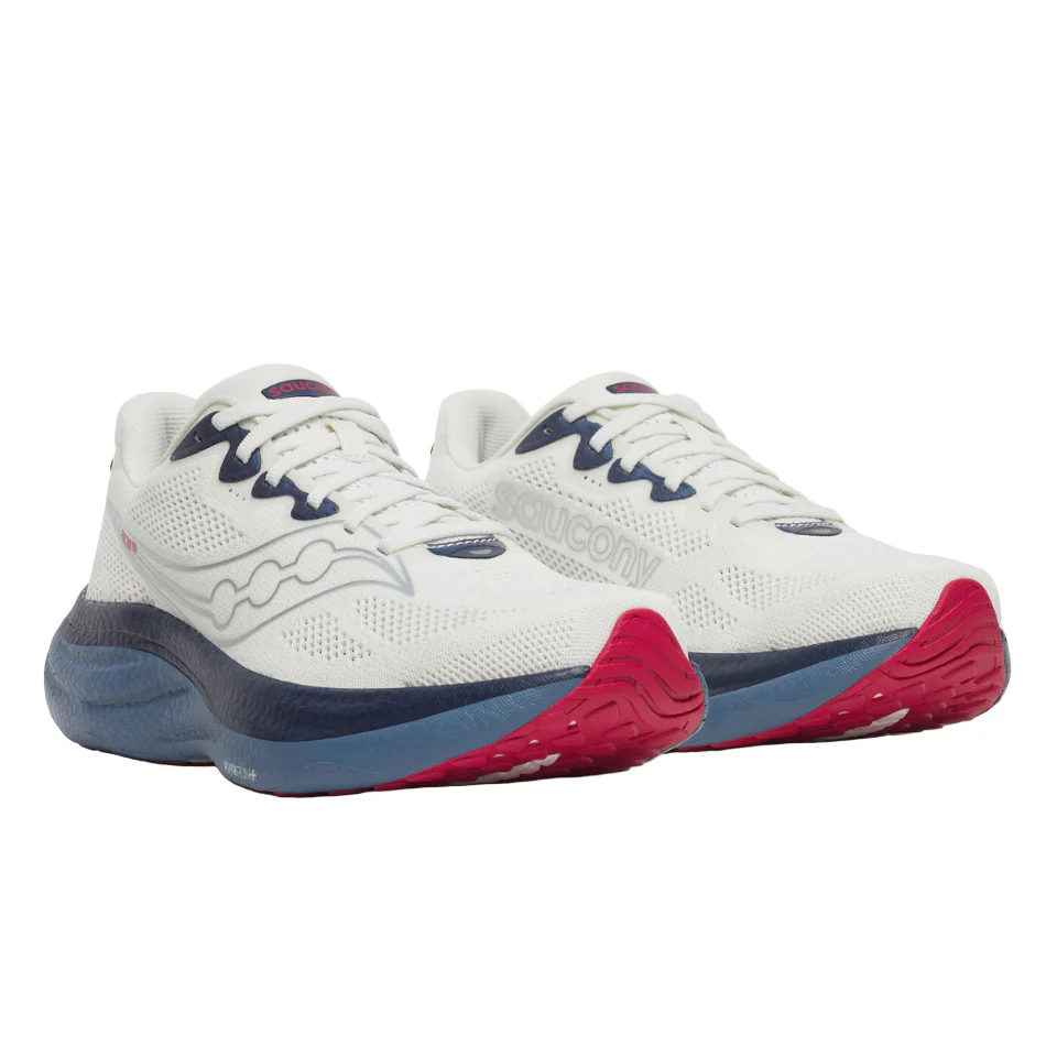 Saucony Men's Ride 19 Running Shoes in Ivory/Storm SS26 - Image 2