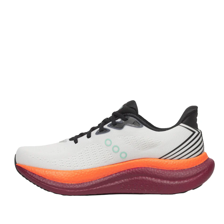 Saucony Men's Triumph 23 Running Shoes in White/Crimson SS26 - Image 6