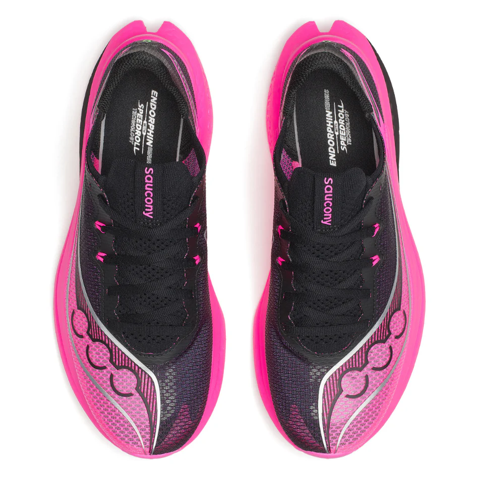 Saucony Women's Endorphin Pro 5 Running Shoes in Black/Shock SS26 - Image 2
