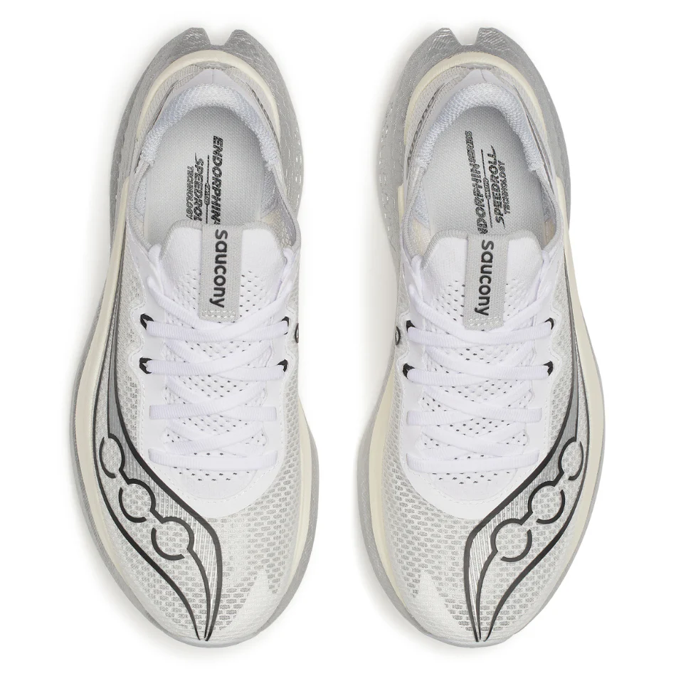 Saucony Women's Endorphin Pro 5 Running Shoes in White/Black SS26 - Image 2