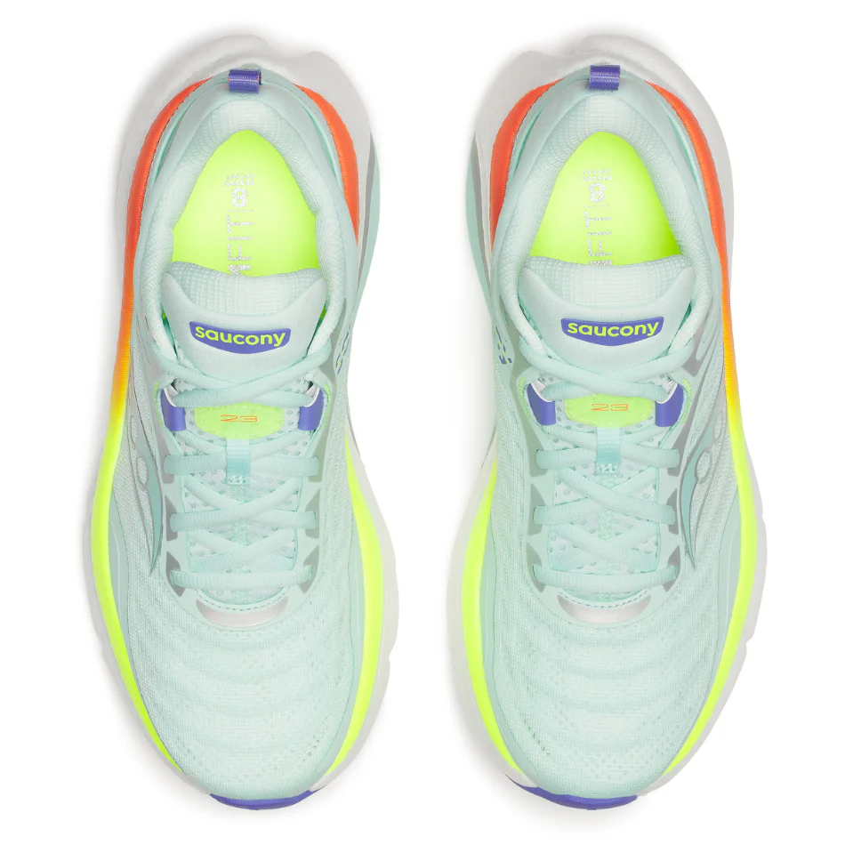 Saucony Women's Omni ST 23 Running Shoes in Aqua/Citron SS26 - Image 2