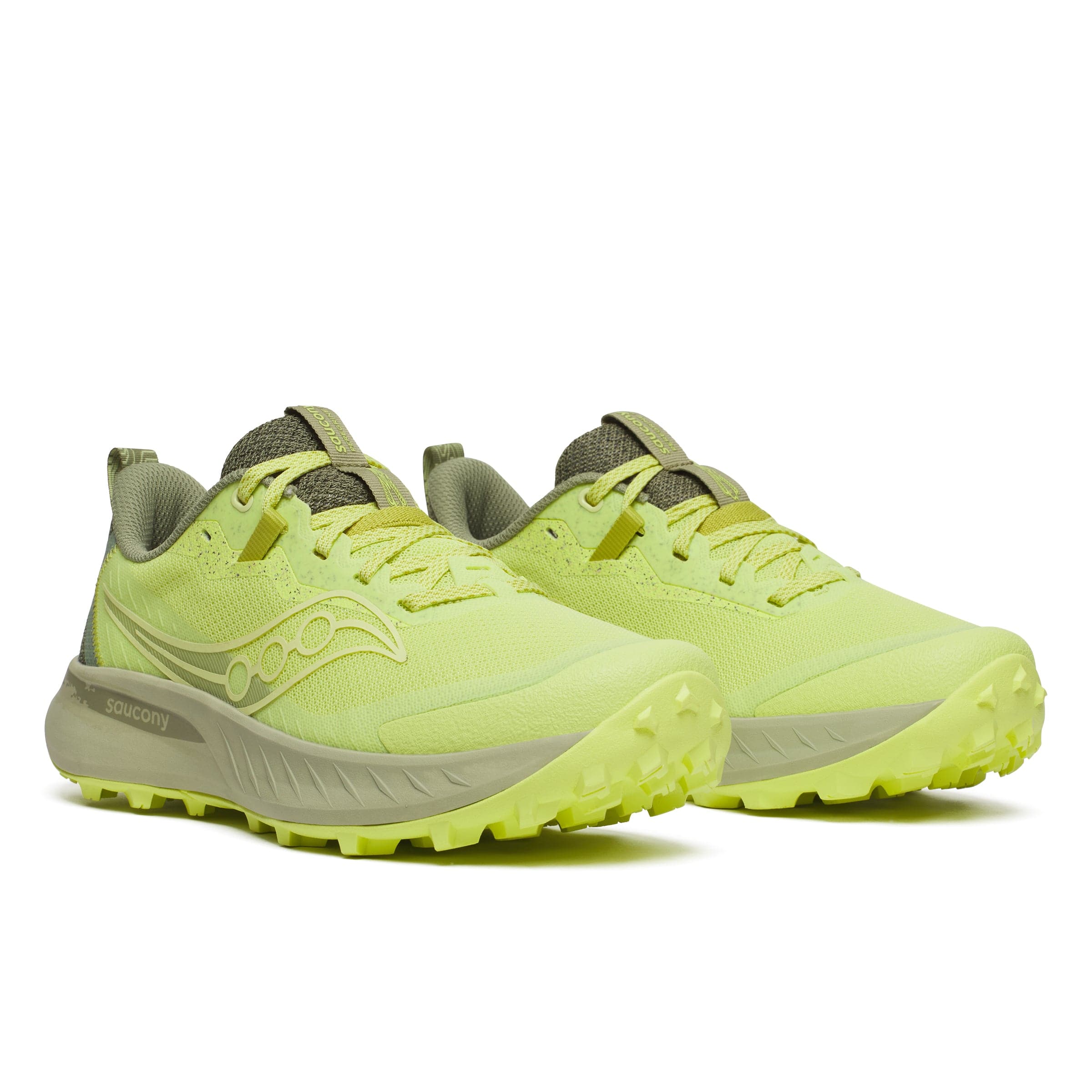 Saucony Women's Peregrine 15 Trail Running Shoes in Sunny/Hemlock SS25 - Image 2