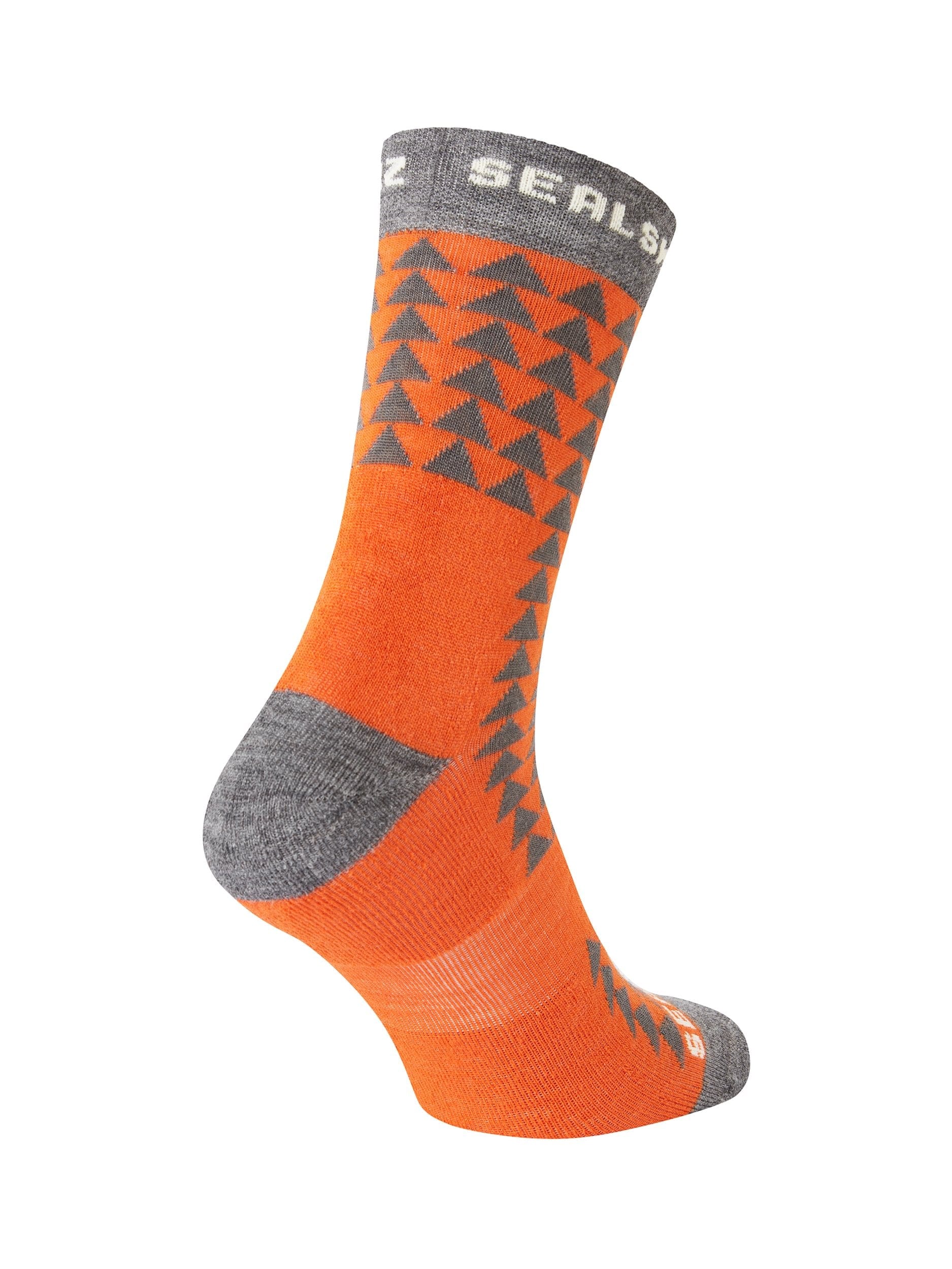 Sealskinz Hilgay Merino Mid Length Running Sock in Orange AW25 - Image 2