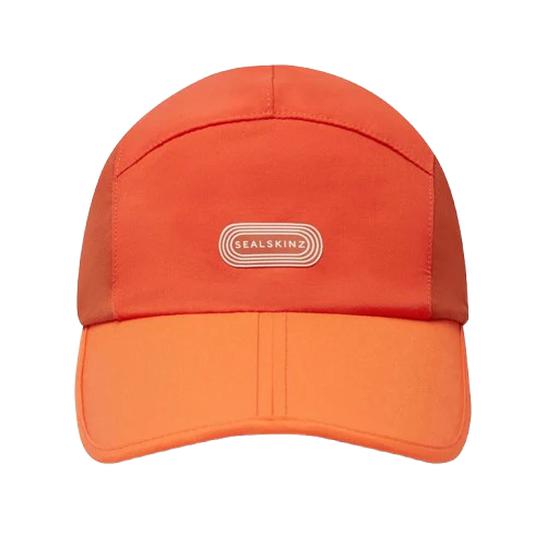Sealskinz Unisex Runham Ultra Lightweight Quick Dry Foldable Running Cap in Orange SS26