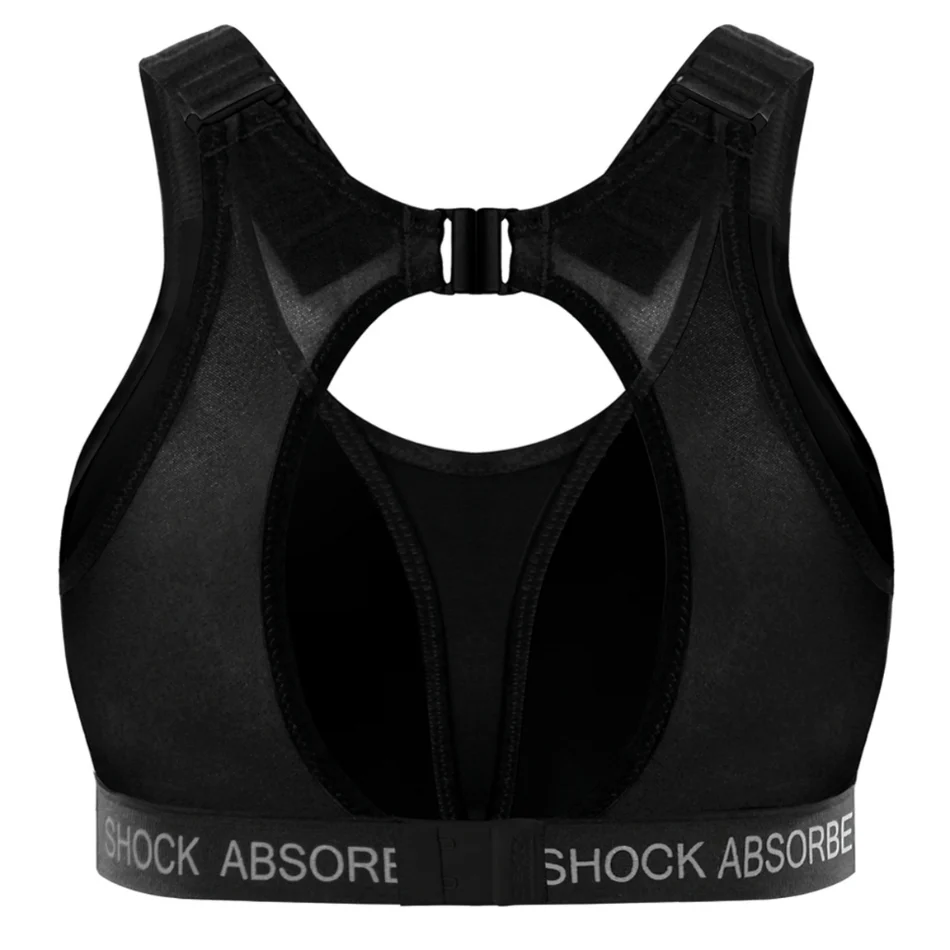 Shock Absorber Ultimate Run Bra Padded in Black/Silver - Image 2
