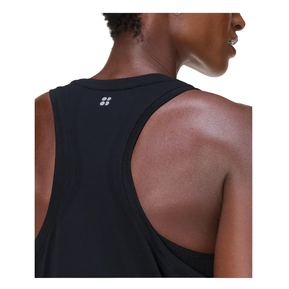 Sweaty Betty Athlete Featherweight Loose Seamless Tank in Black SS26 - Image 4