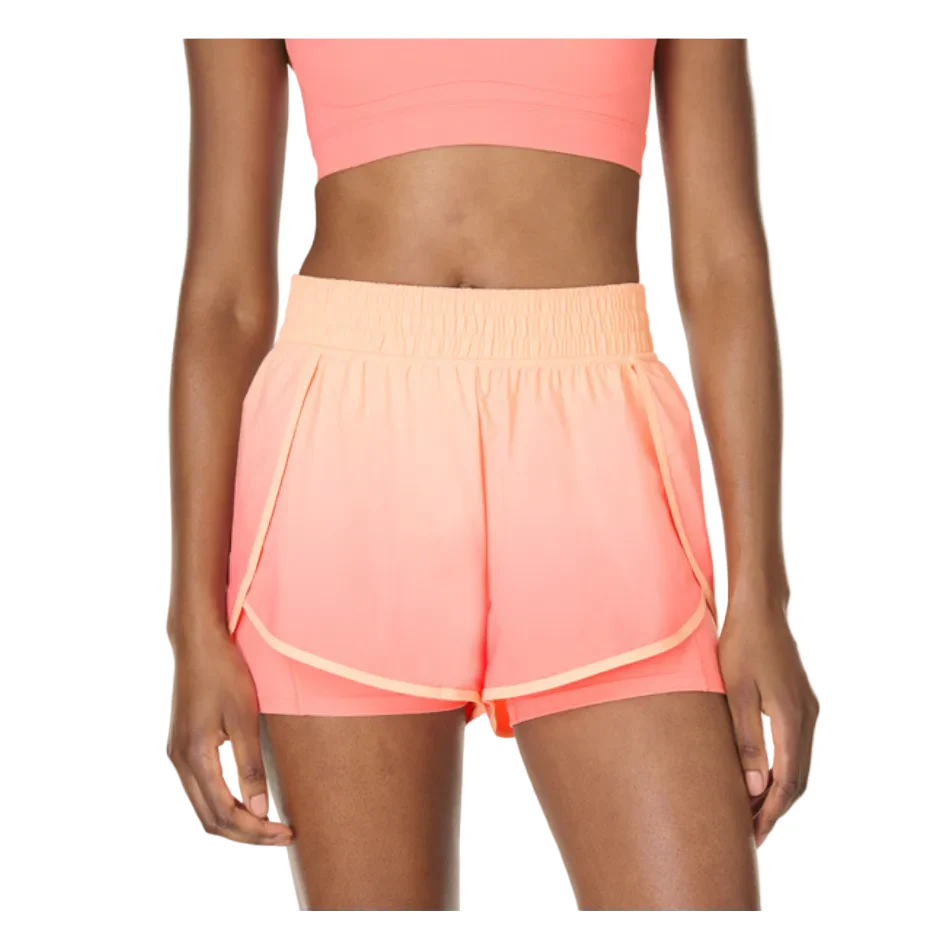 Sweaty Betty Get Set 2-in-1 Multi-Train Shorts in Melon Pink/Peach/Orange Ombre SS26 - Image 2