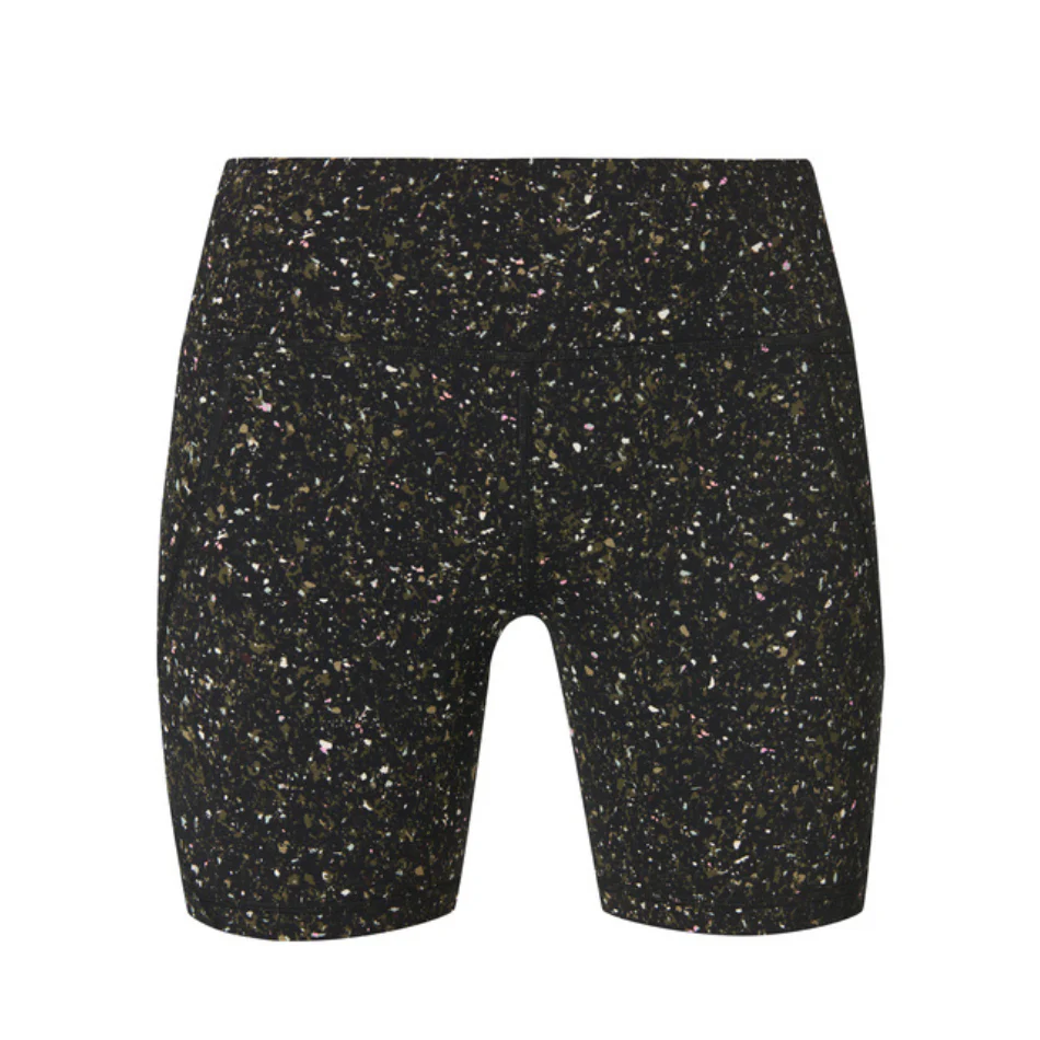 Sweaty Betty Power 6" Biker Shorts in Green Ditsy/Terrain Print SS26