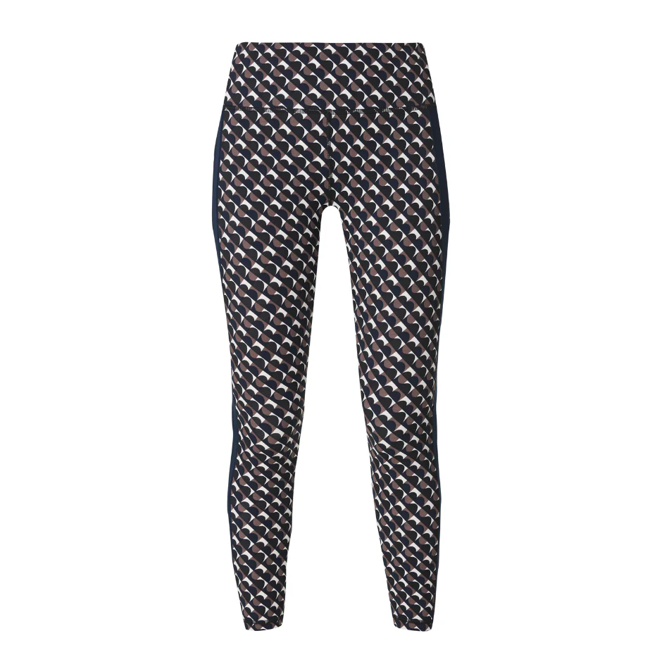 Sweaty Betty Power 7/8 Side Stripe Workout Leggings in Brown Arch Geo Print SS26