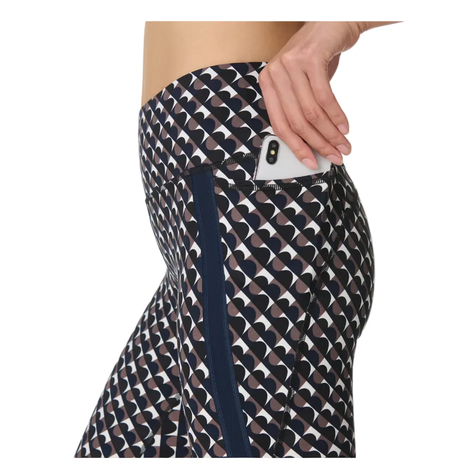 Sweaty Betty Power 7/8 Side Stripe Workout Leggings in Brown Arch Geo Print SS26 - Image 6
