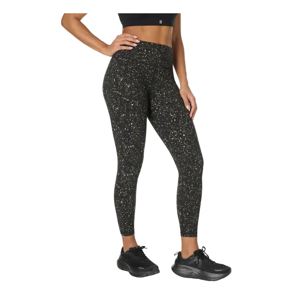 Sweaty Betty Power 7/8 Workout Leggings in Green Ditsy/Terrain Print SS26 - Image 5