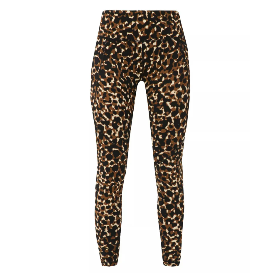 Sweaty Betty Power 7/8 Workout Leggings in Brown Offbeat Animal Print AW26