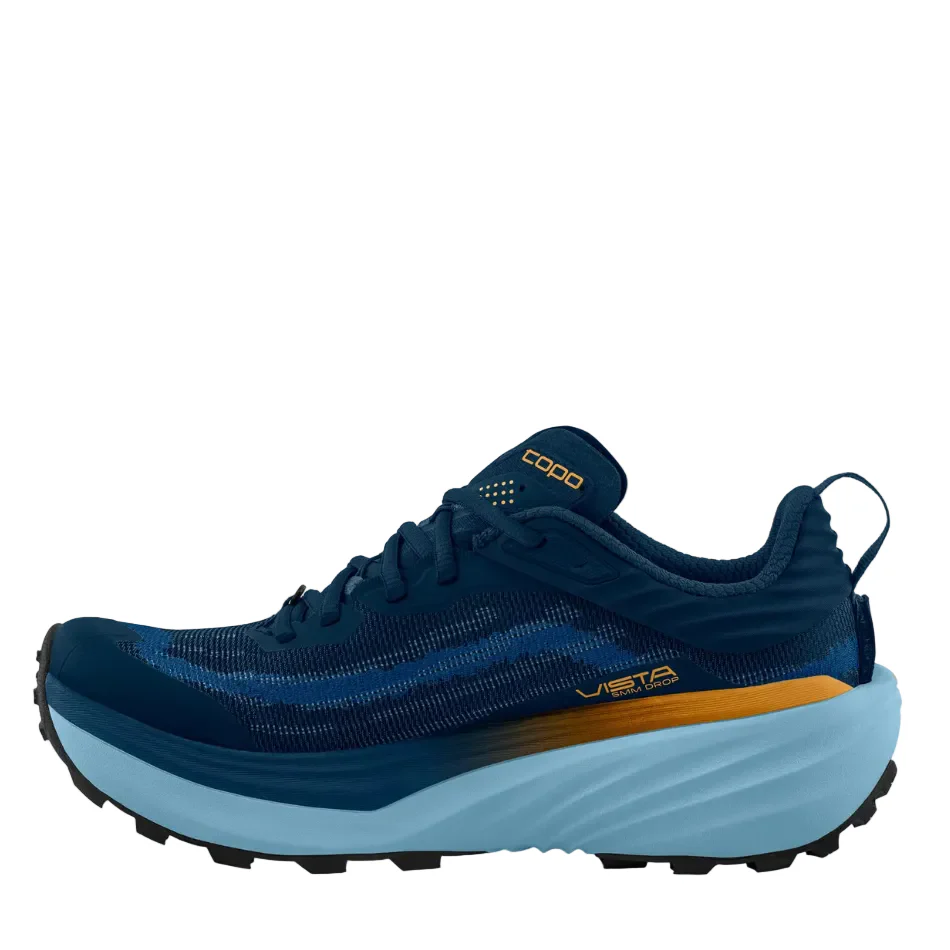 Topo Men's Vista Running Shoes in Navy/Orange SS26 - Image 4